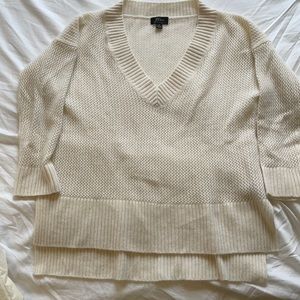 V-Neck Cashmere open knit sweater